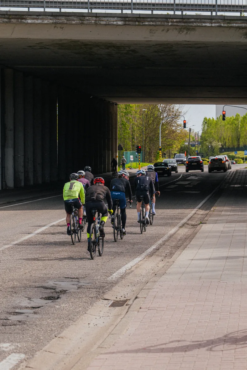 Cyclists climbing on a Summit ride