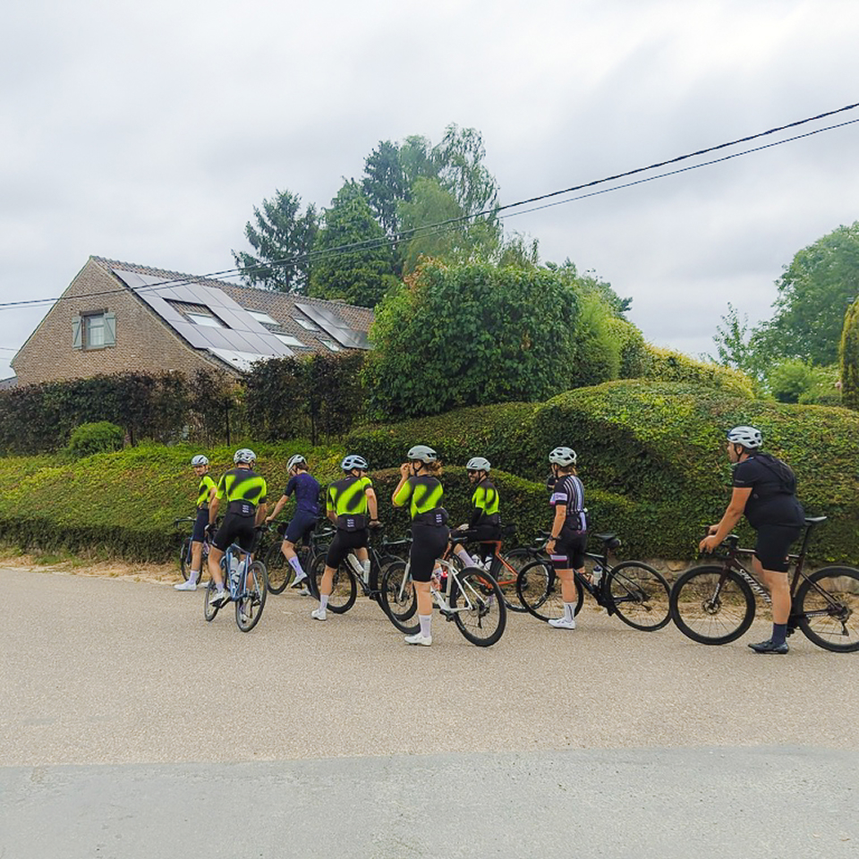 404° riders gathered during a group ride