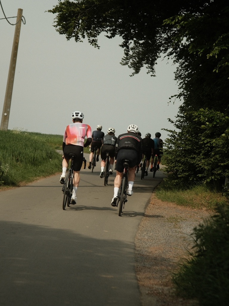404° cyclists on a group ride