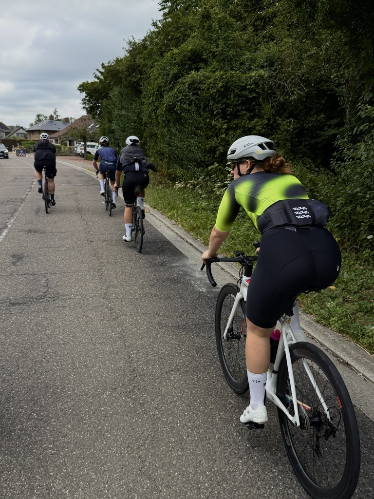 Cyclists riding together near Brussels